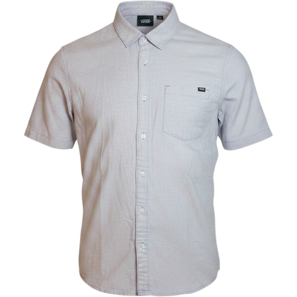 Vans Button Down Shirt Mens Small Purple Good Short‎ Sleeve Chest Pocket Skater